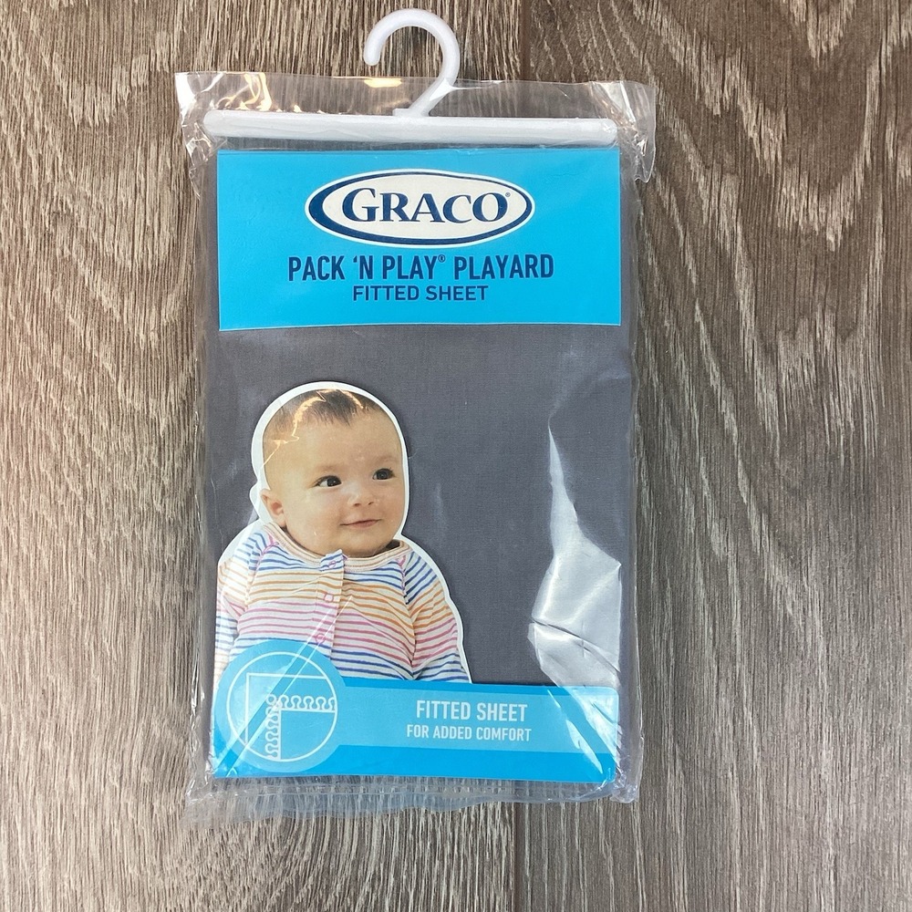 Graco Pack N Play Playard Fitted‎ Sheet Brown Stone Grey 39" X 27" Unisex